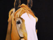 Horse painting  - 76x51cm Portrait